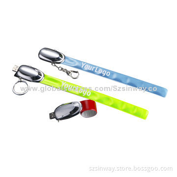 Leather Wristband USB Flash Drives for Promotions, Easy Wear, 1-64GB Capacity
